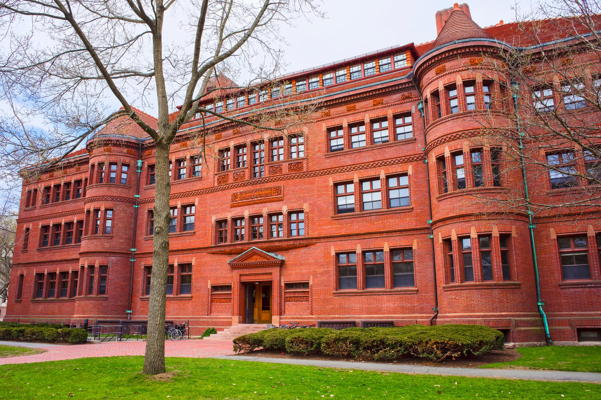 Sever Hall in Harvard Yard at Harvard University in Cambridge